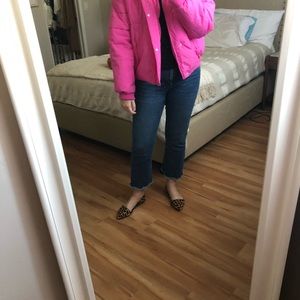 Free People Hot Pink Puffer Coat
